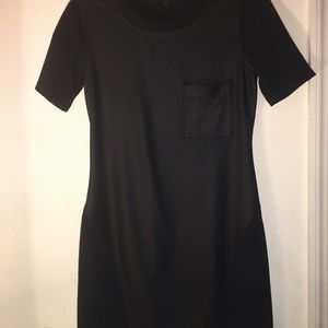Faux leather T-shirt Mini Dress